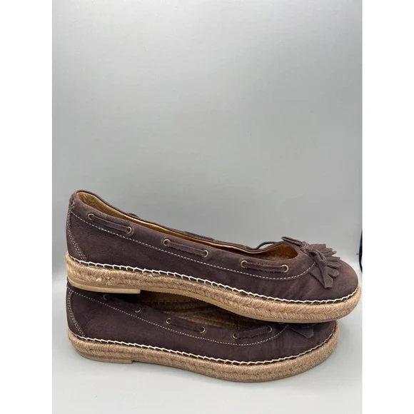 Michael Kors espadrilles leather flats Sz 7M - Picture 5 of 8